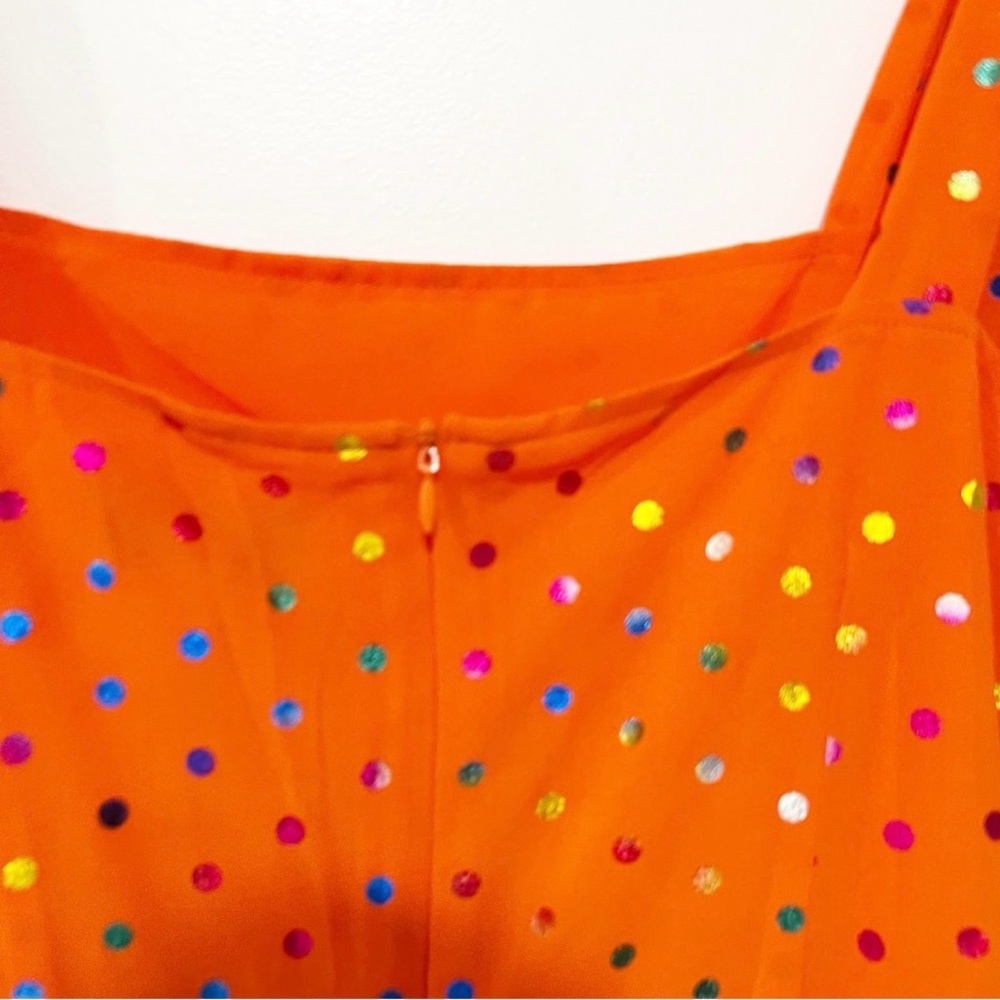 Never Fully Dressed Orange Polka Dot Mini Dress - Picture 5 of 8